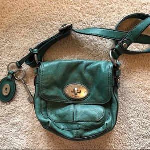 Small turquoise Fossil crossbody purse